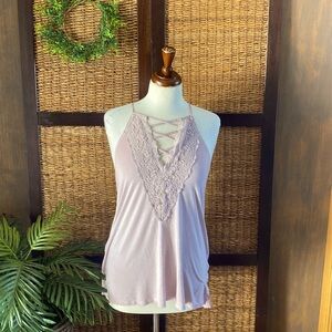 AEO light purple medium free flowing tank top